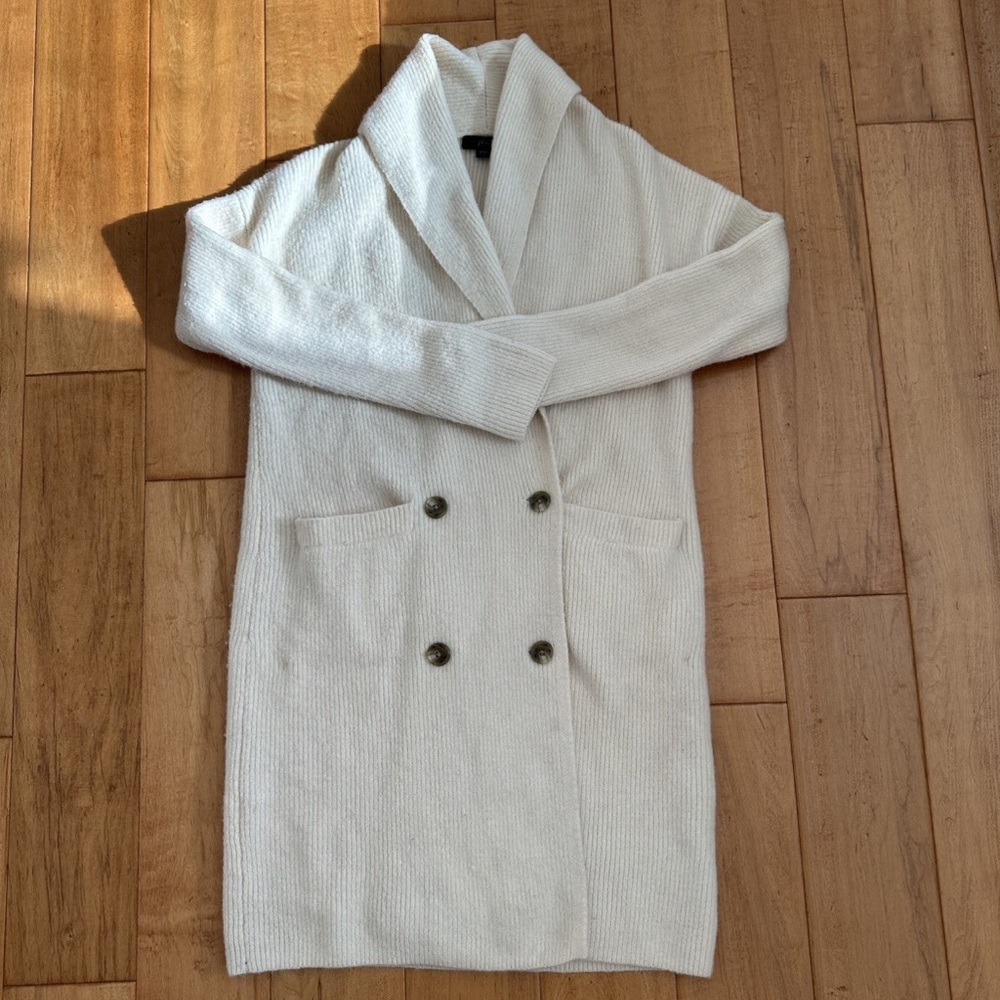 J. Crew Cream Pea Coat Size XXS